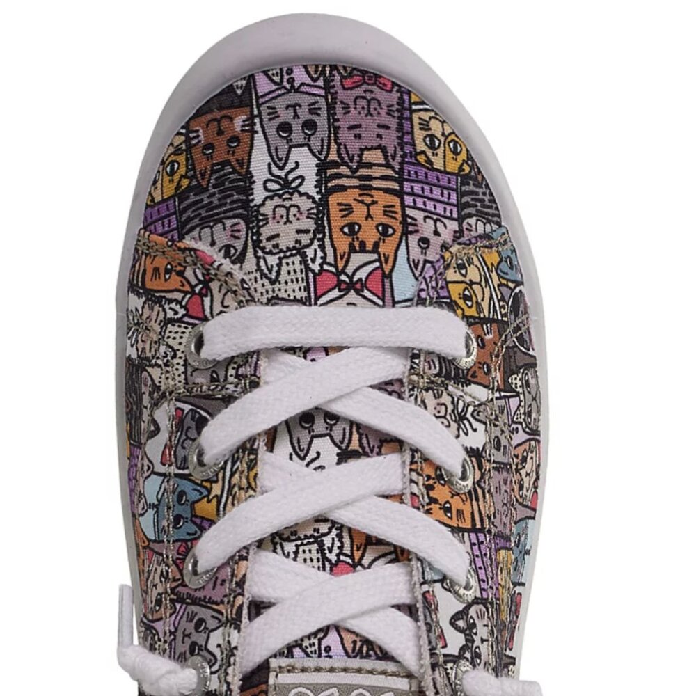 Bobs by Sketchers Cat Print Shoes Size 6.5